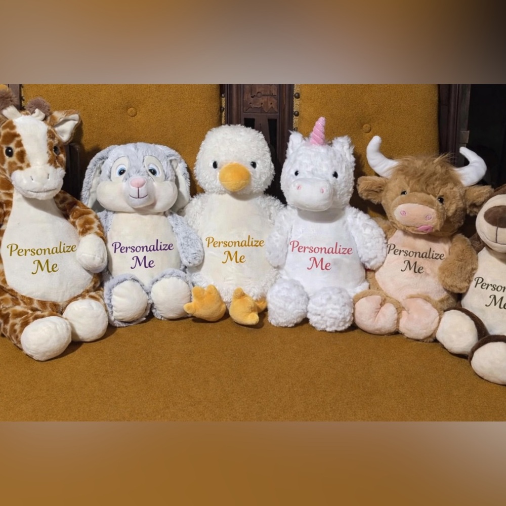 Personalized Embroidered Plush Animal Toy
